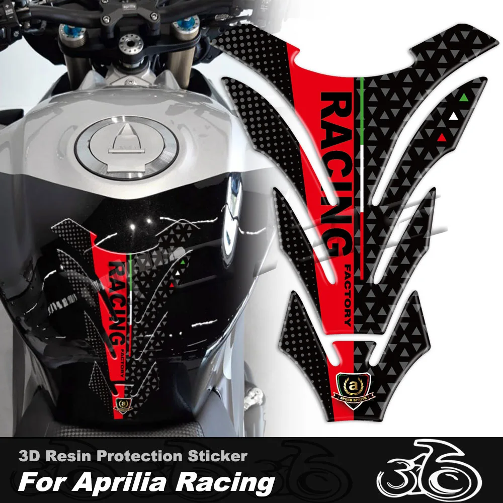 For Aprilia APR RSV4 Tuono V4 RS 50 125 150 Shiver750 900 rs660 Dorsoduro 3D Motorcycle Fuel Tank Pad Sticker Protector Decal