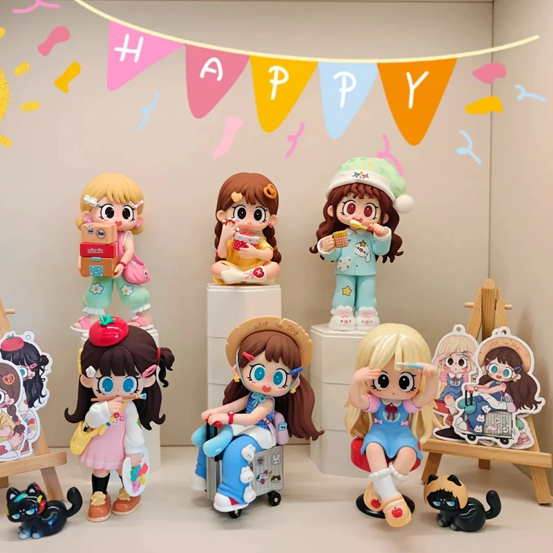 Milay Daily Times Series Blind Box Milay Action Anime Figurie Mystery Box Kawaii Girl Model Surprsie Bag Home Desk Decor Speelgoed