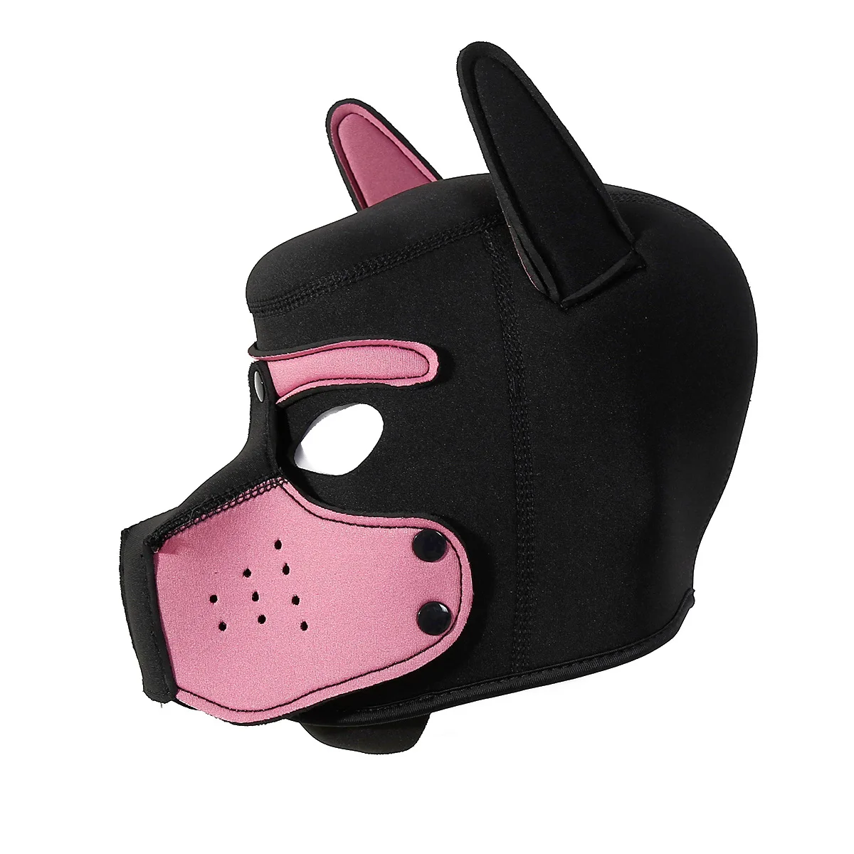 Sexy Adult Cosplay Games XL Puppy Mask hood New Increase Large Size Padded Rubber Full Head Hood Mask for Fetish Carnival Party image 3