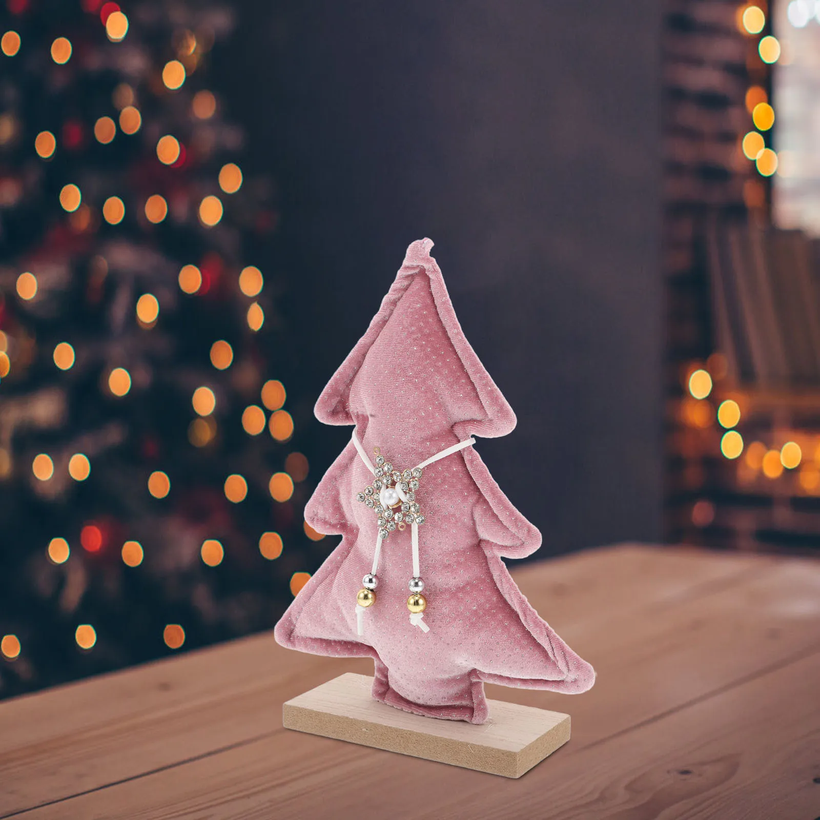 

Glitter Christmas Ornament Tabletop Tree Centerpiece Holiday Shelf Decor for Cozy Winter Ambiance and Snapshots