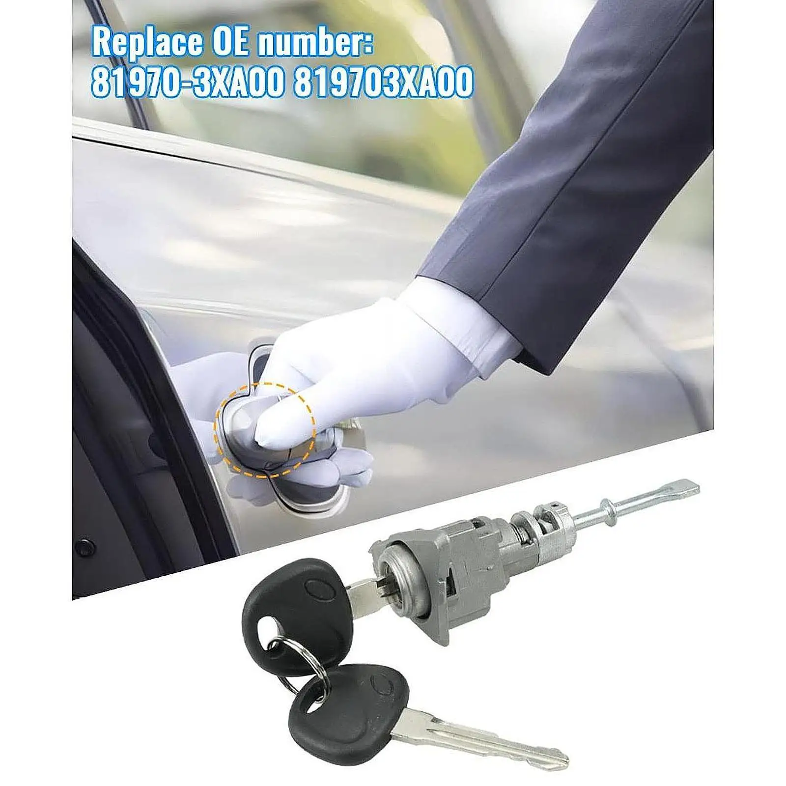

Цилиндр дверного замка с ключами 819703XA00 Запасной автомобильный дверной замок для гаража для автомобиля 11-16 1.8L 2.0L Value Edition GLS Sport