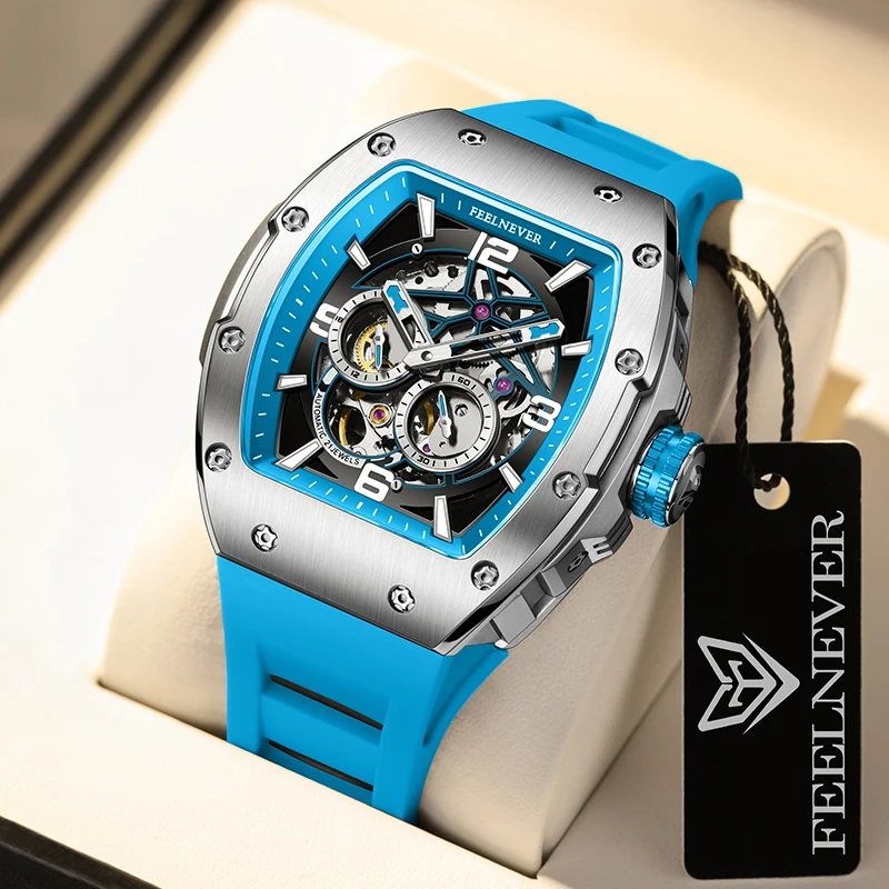 

FEELNEVER Top Luxury Automatic Mens Watch LIGE Brand Fashion Dive Watches Men Waterproof Date Mechanical Wristwatch Reloj Hombre