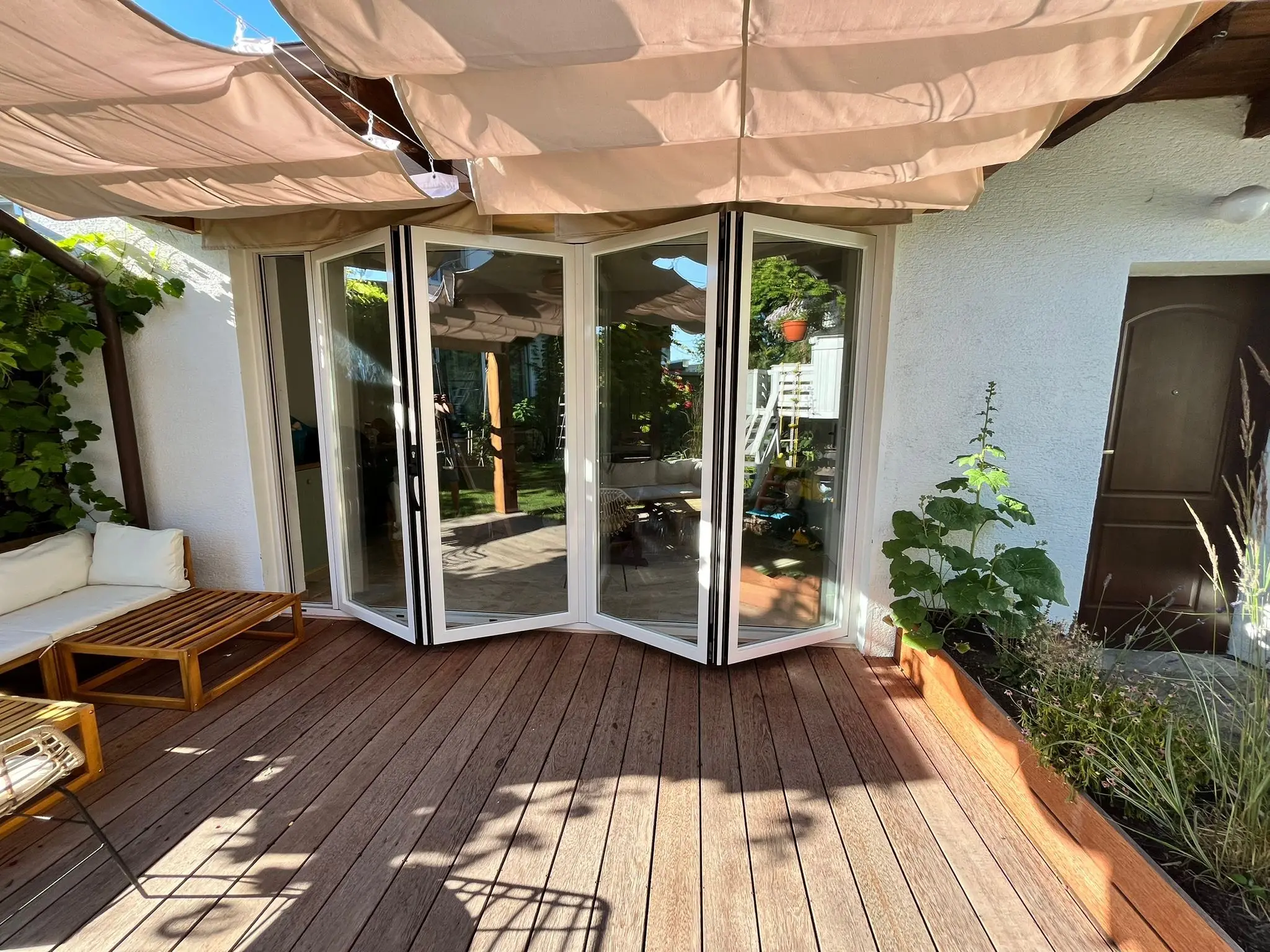 

Внешние двери, терморазрыв, алюминиевые двери, двойные складные складные стеклянные двери для патио, внешняя энергия, эффективная вертикальная дверь-гармошка