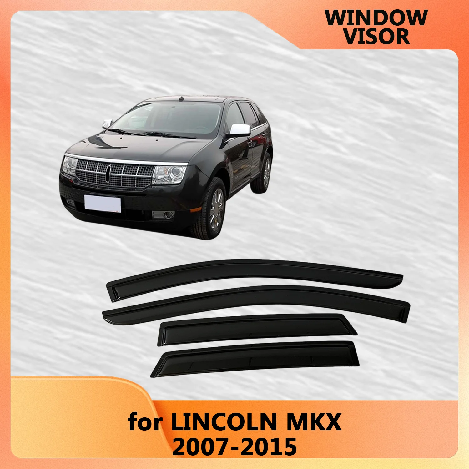 

Window Visor for LINCOLN MKX 2007 2008 2009 2010 2011 2012 2013 2014 2015 Weathershied Door Visor Wind Sun Rain Guards Side