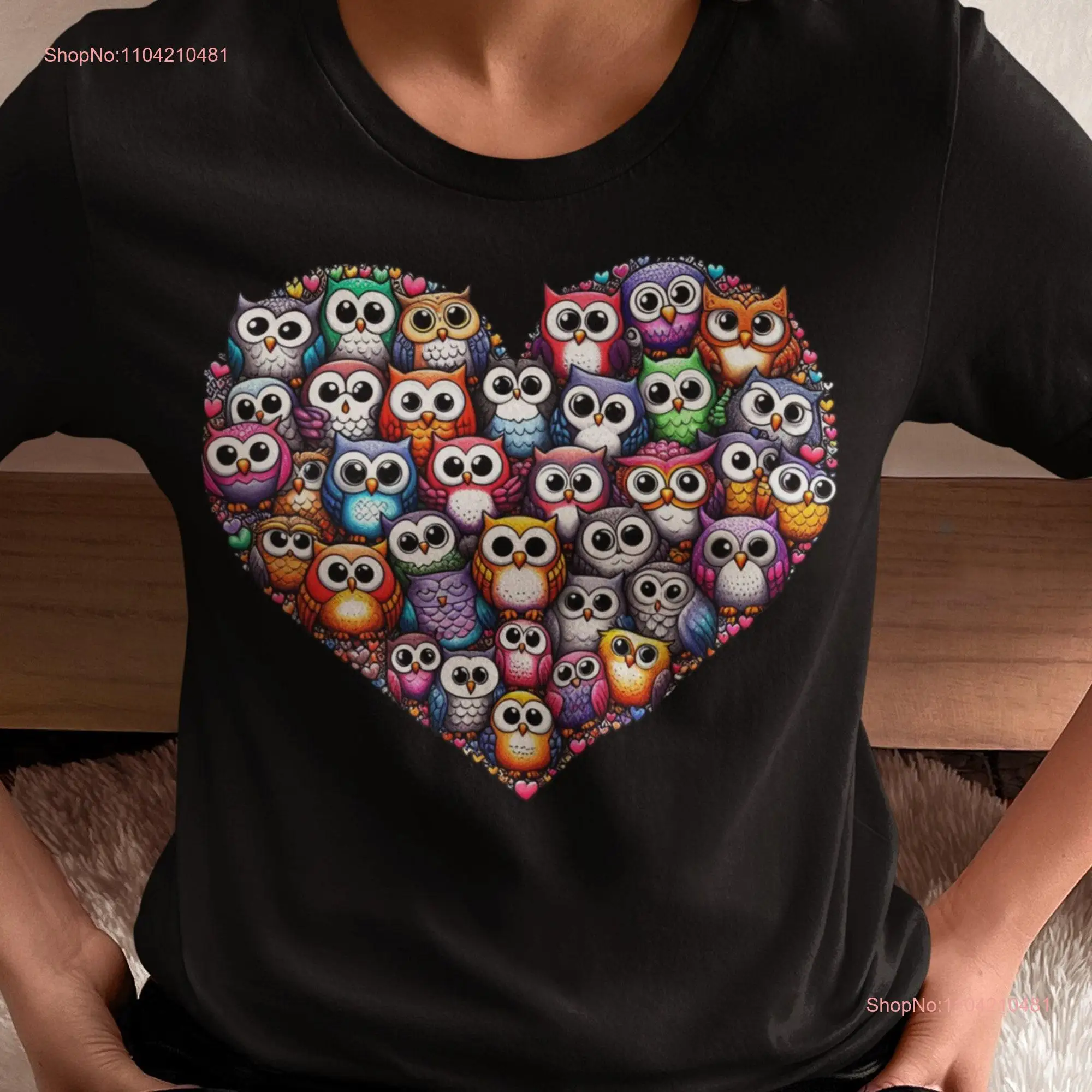 Colorful Owls Owl Heart Love T Shirt Cute Bird Nerd Watching Birdwatching Watcher Birding Lover OrnithologisT