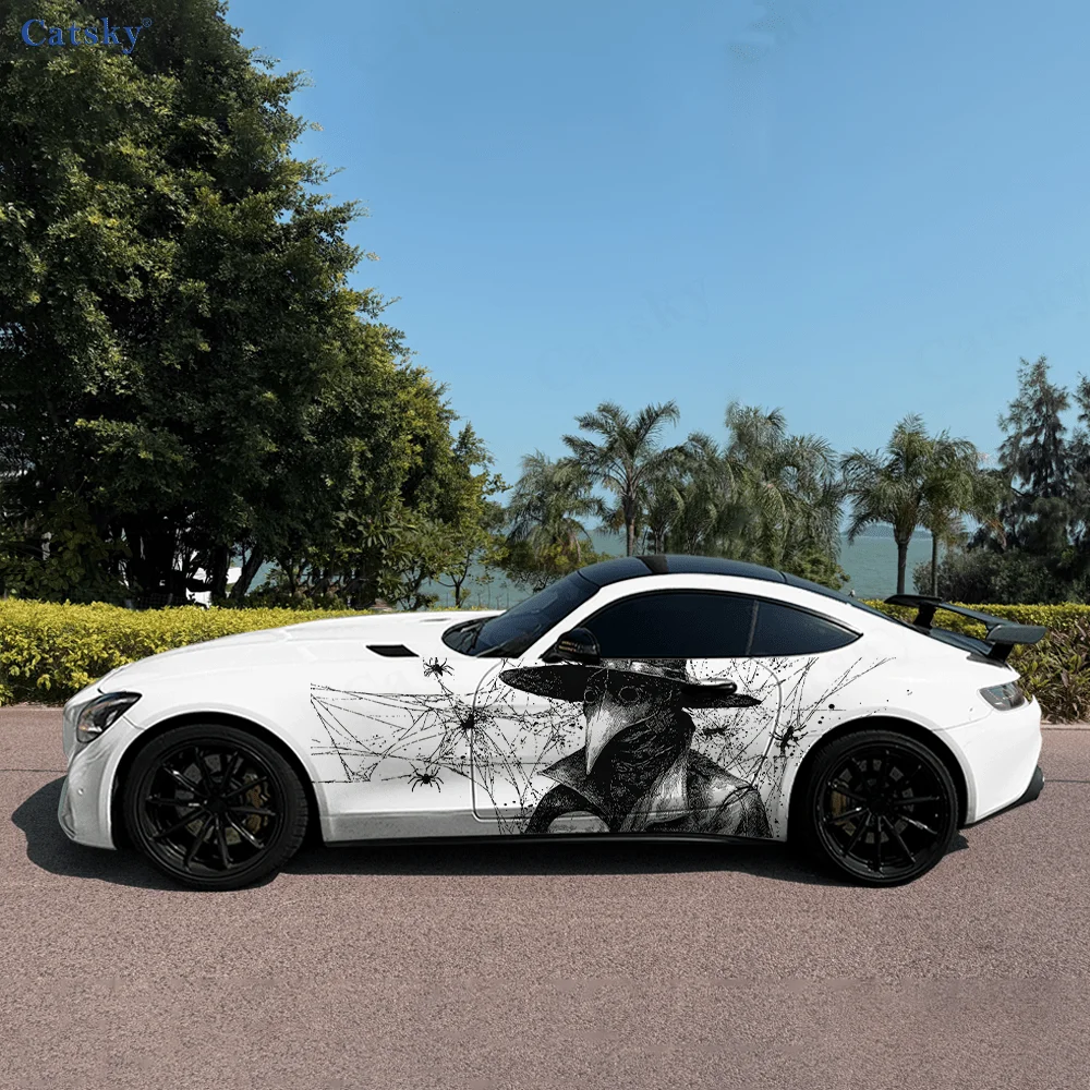 

Костюм птицы череп темный стиль автомобильные виниловые наклейки самоклеящаяся наклейка из ПВХ подходит для грузовиков внедорожник Декор автоаксессуары подарок