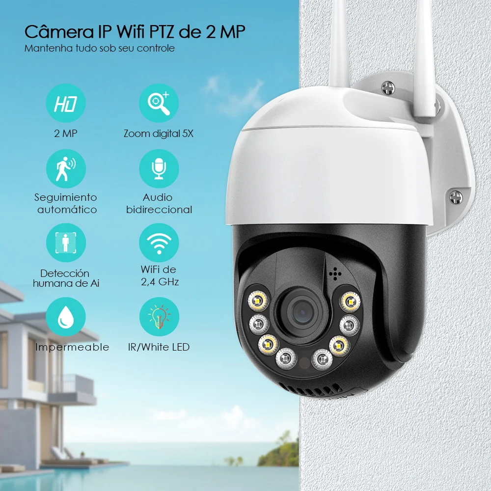 BESDER 8MP 4K Wifi IP Camera Outdoor H.265 5MP Wireless PTZ Camera Security Cam AI Tracking Video Home Surveillance CCTV ICsee