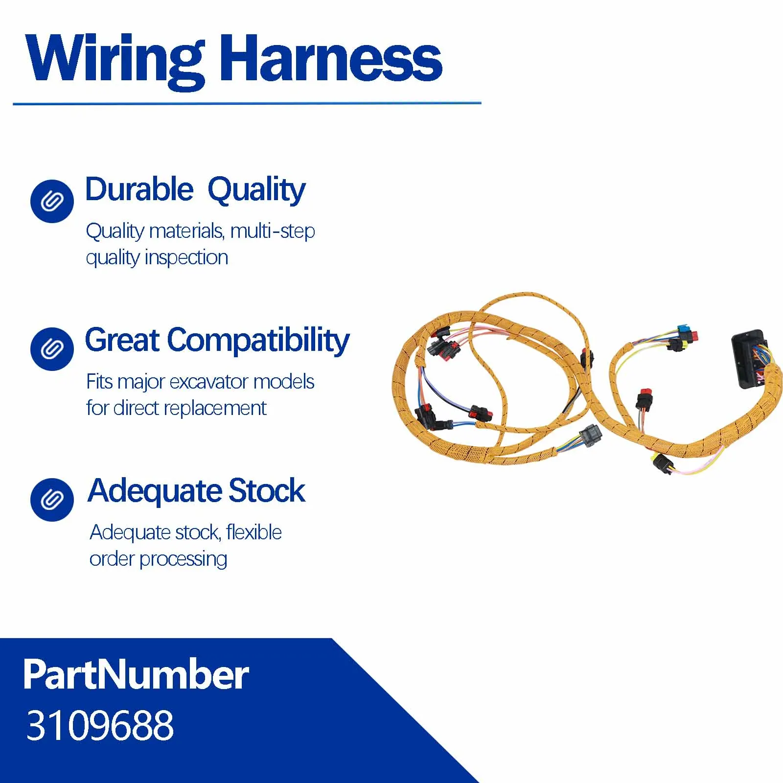 Wiring harness 310-9688 3109688 For Caterpillar CAT 319D 311D LRR 314D LCR 314D CR 319D L 312D L 315D L 319D LN 312D Excavators