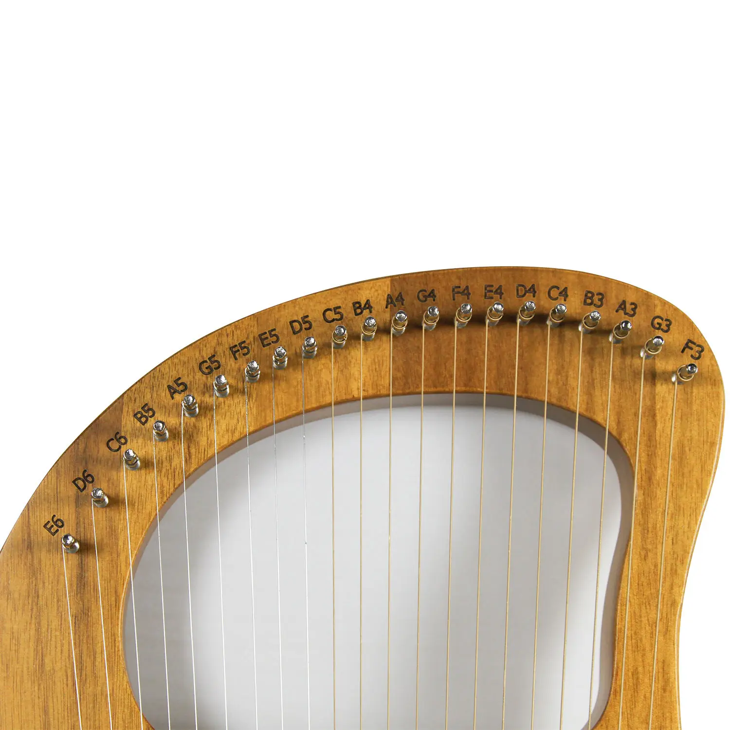 21 Metal Strings Classic Lyre Harp, Okoume Wood Stringed Musical Instrument, Portable Small Harp for Music Beginners