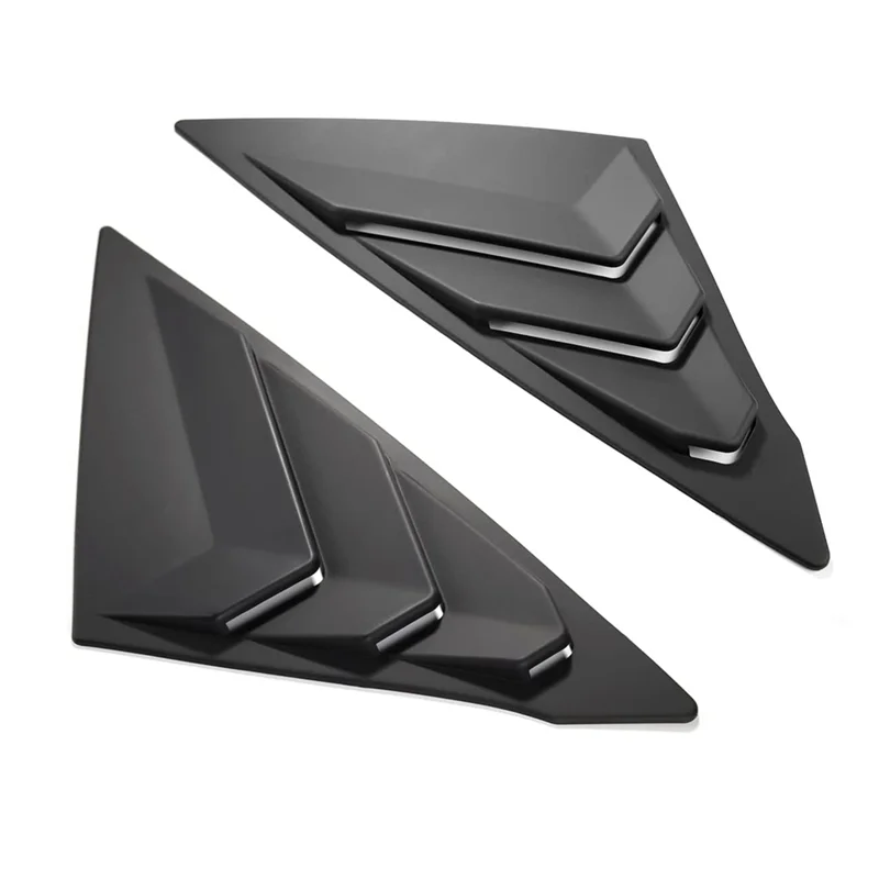 Rear Side Window Louvers Triangular Window Glass Blinds for Honda Civic Sedan 11Th 2022 2023 - ABS Matt Black