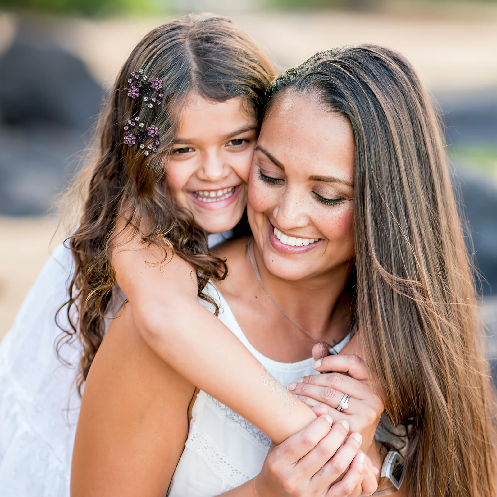 

6Pcs Mini Rhinestone Hair Clips Plum Blossom Hairpin Bridal Wedding Hair Claw Clamp Red Flower Accessory Mini Hairpin