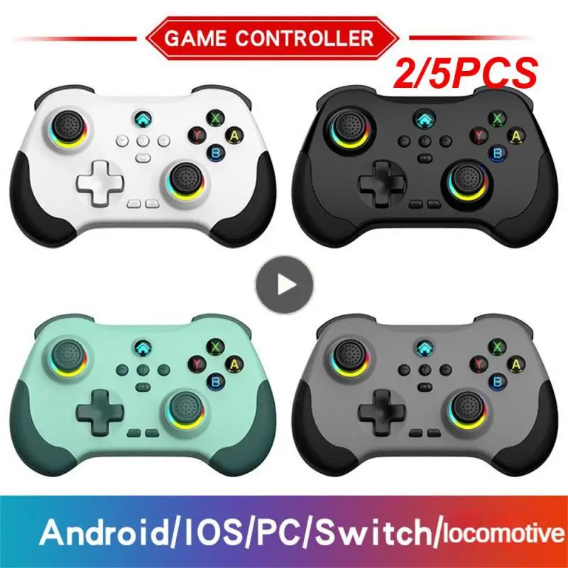 2/5PCS For Switch Wireless Game Handle Dazzle Light Dual Hall Somatosensory Macro Programming PC Android Gamepad Games