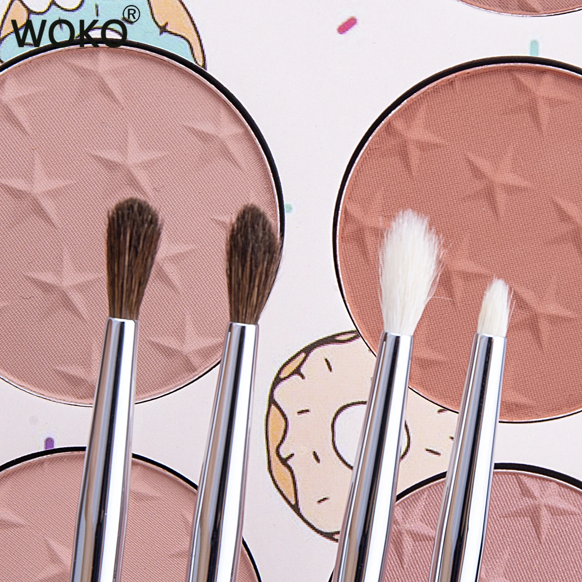 Kleine Vouwborstel Pluizig Geitenhaar/Paardenhaar Nauwkeurig Taps Toelopende Vouw Make-Up Tool Mini Puntige Oogschaduw Blending Make-Up Borstel