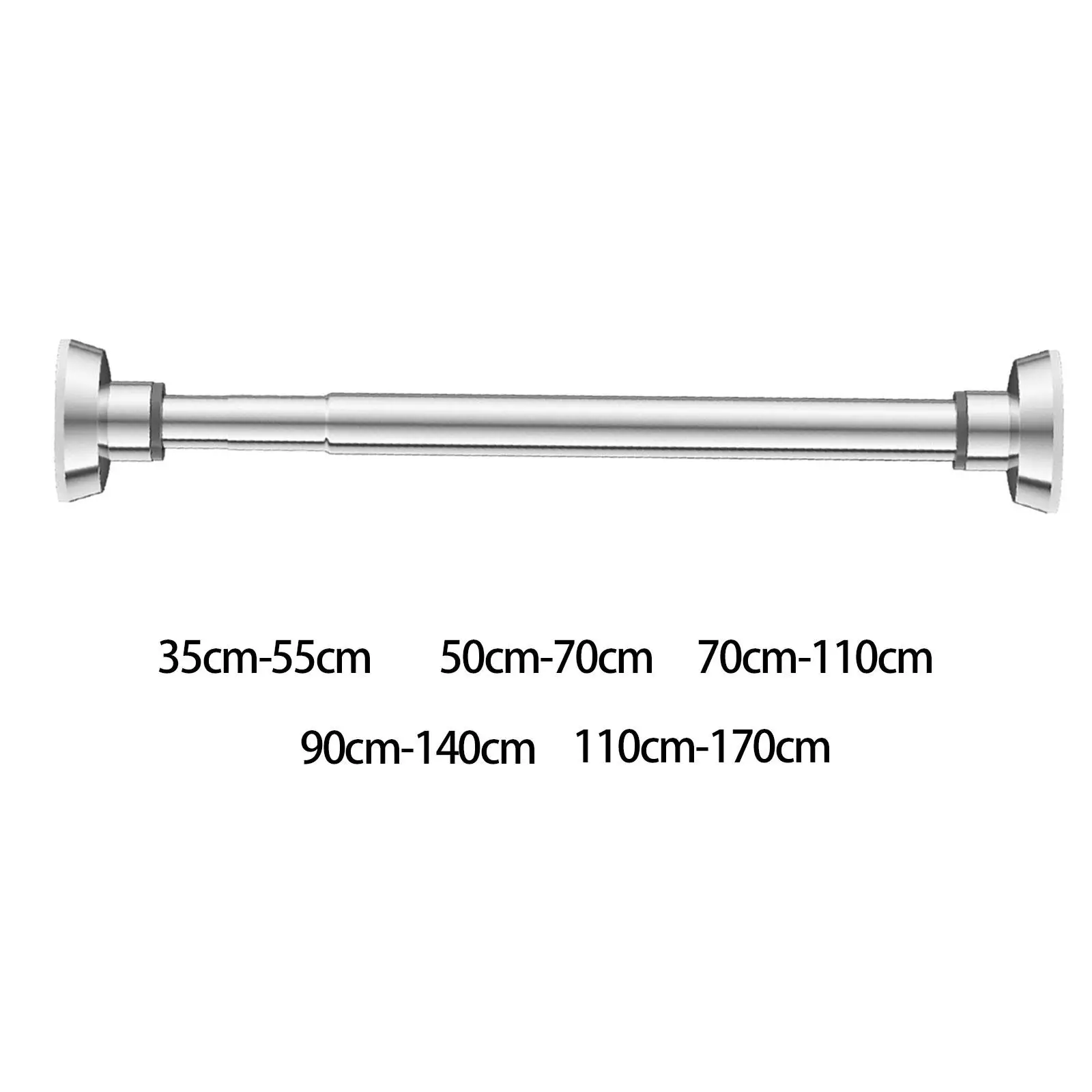 Telescopic Clothing Rod Curtain Rod Clothes Rod for Cabinets Bedroom Home