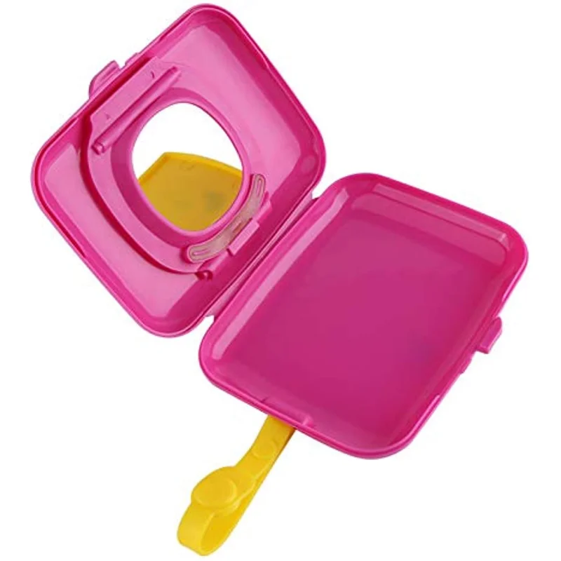 Travel Wipes Case, Portable Wipes Dispenser for Baby, Portable Baby Wet Wipe Pouch Dispenser, Reusable Stroller Wet Wipes Box