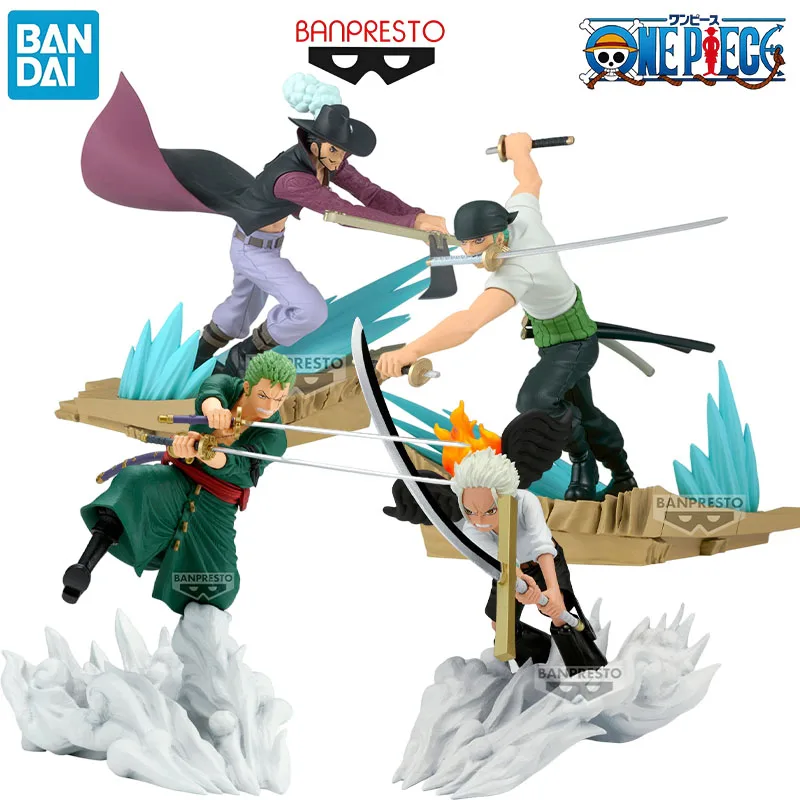 

В наличии Bandai натуральная Banpresto ONE PIECE Roronoa Zoro Dracule Mihawk аниме персонаж для коллекции подарков экшн-игрушки модель