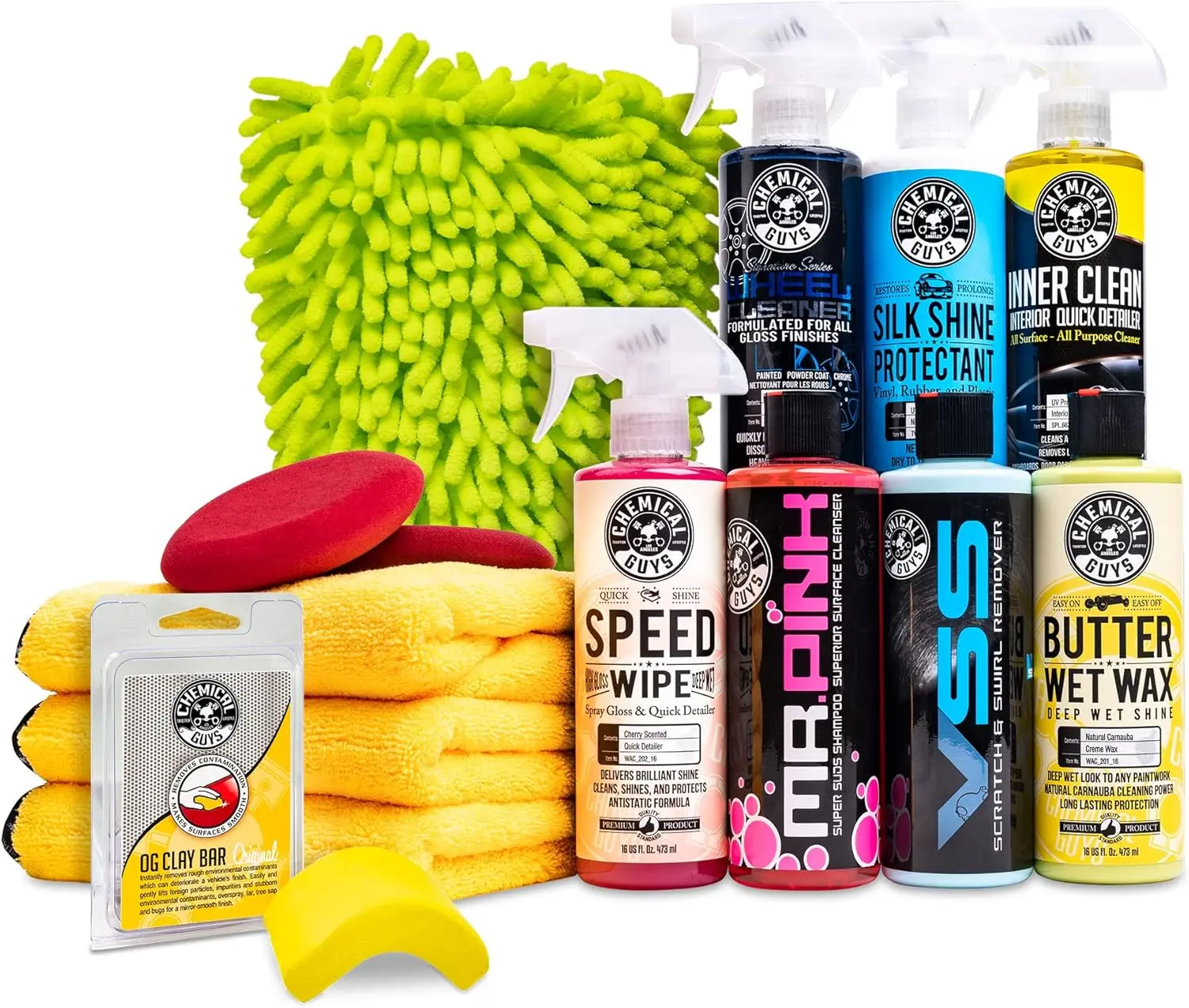 

14-Piece Car Cleaning Kit for Interior & Exterior, Includes Wax, Clay Bar & Detail Spray - Ultimate Shine Protection