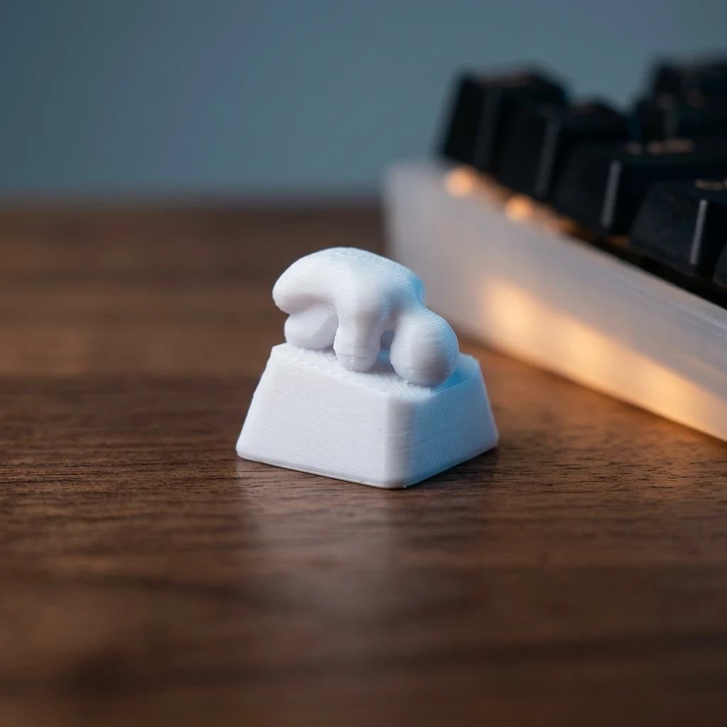 3D Printed Prostrating Man Keycap Custom Artisan Mechanical Keyboard Cap Cross MX Switch Funny Apology Desktop Decor Gift