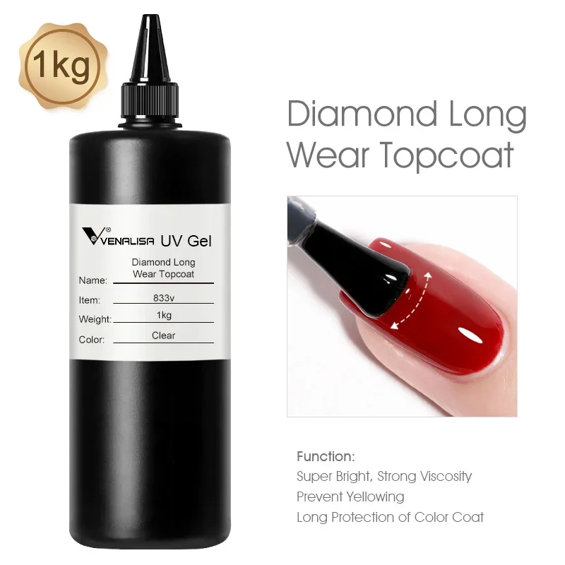 CANNI Factory Venalisa Supplier Super Quality 1Liter Large Long Wear Diamond No Wipe Top TPO FREE HEMA FREE Refillment Package