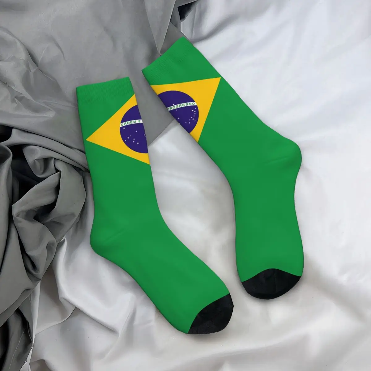 Brazilië Vlag Volwassen Sokken, Unisex Sokken, Mannen Sokken Vrouwen Sokken