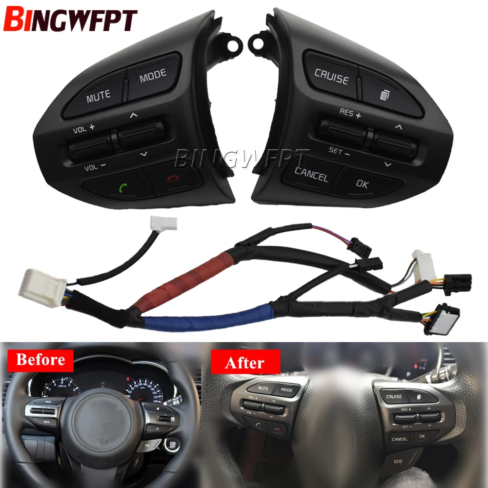 

New Car Steering Wheel Buttons For Kia K5 Optima 2014-2015 Car-Styling Cruise Volume Control Switch