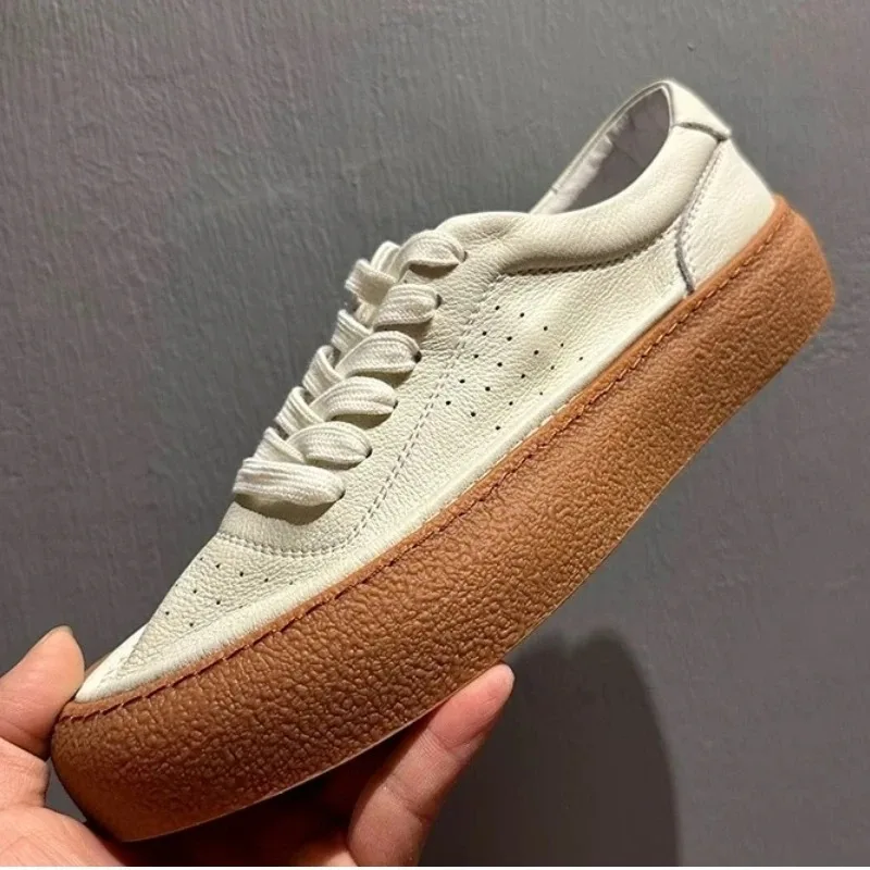 

Men Shoes Leather Sneakers Casual Shoes Man Comfort Sole Vintage White Minimalist Sneakers Shoes for Men