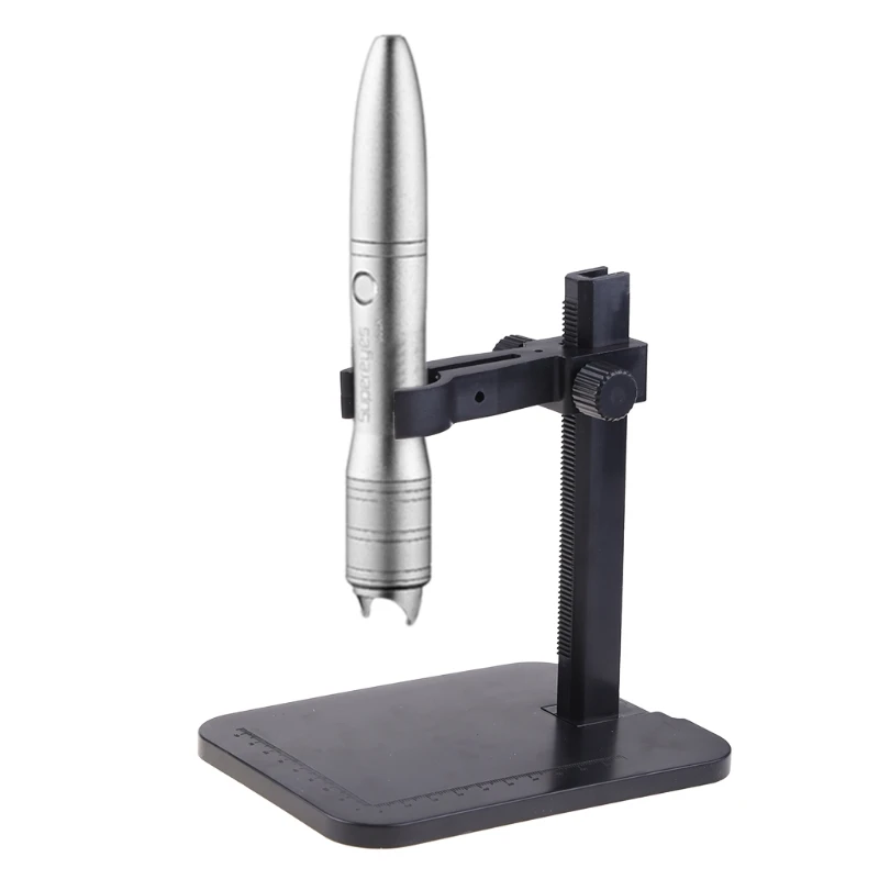 Aluminum Adjustable Microscope Stand Portable Up and Down Manual for Focus Digital USB Electronic Microscope Holder St