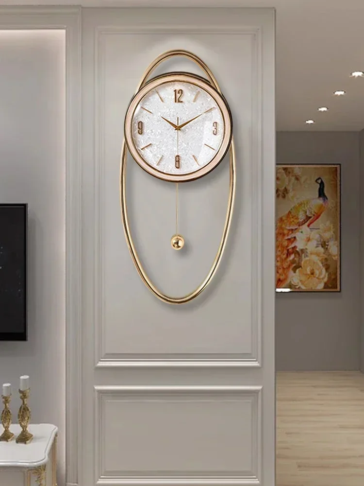 Luxury  Digital Pared Wall Decoration Nordic Design Wall Clock Modern Living Room Movement Mechanism Wall Clock Pendulum