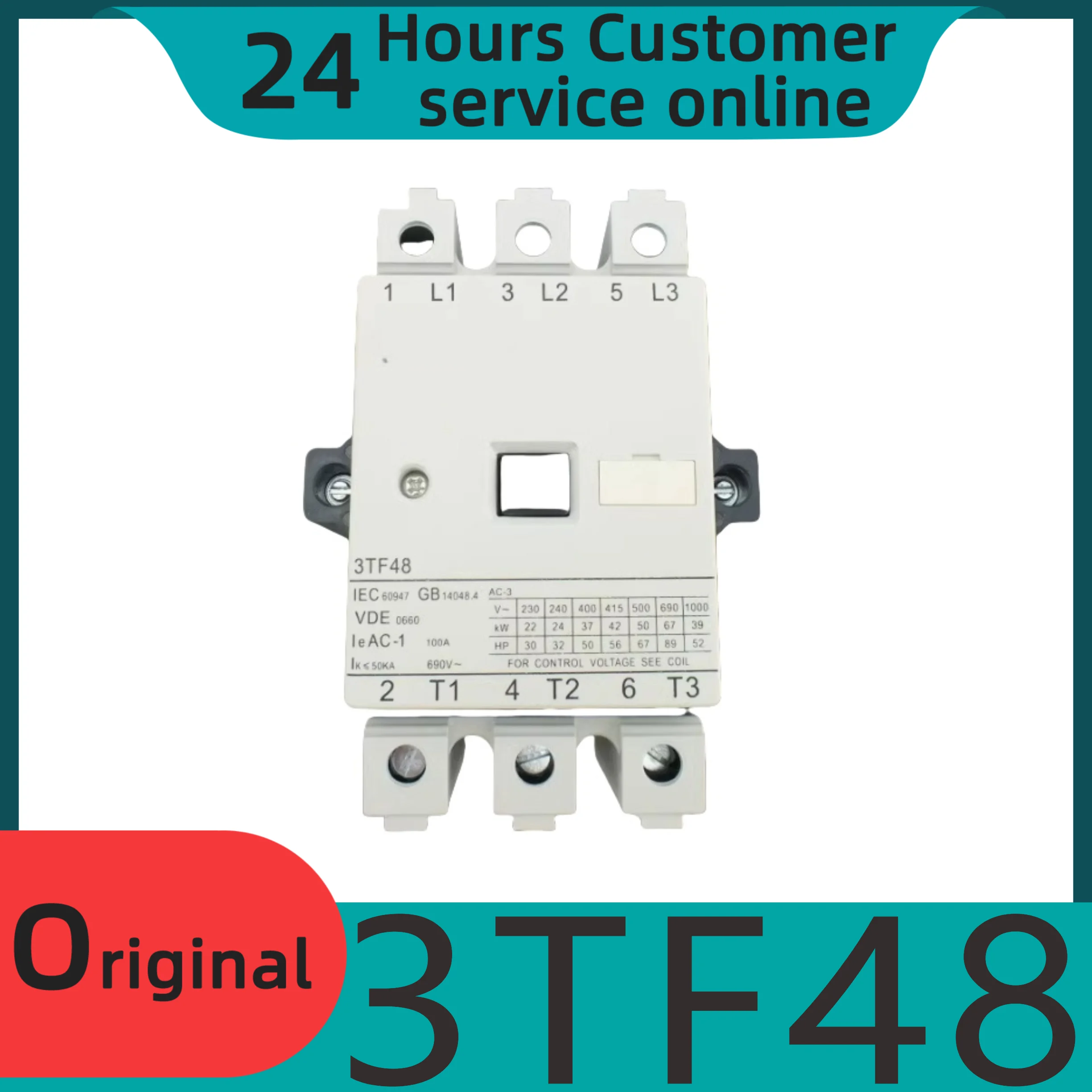 

New original AC contactor 3TF48 AC220V 100A 3TF4822-0XM0 110V