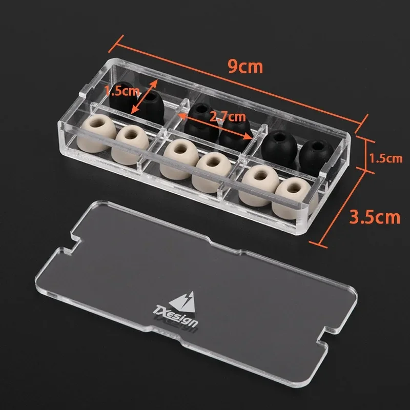 Hard Ear phone Tips Box, Schutzhülle für Kopfhörer, tragbare kleine Box für Spinfit Ear Tip, staub dicht