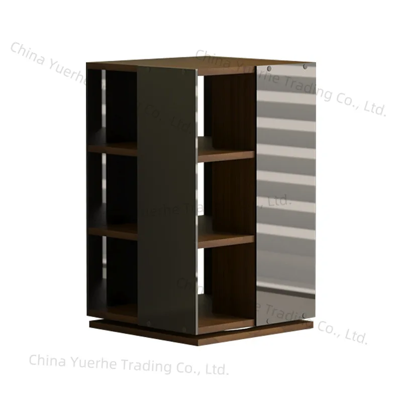

360-Degree rotating CD holder, multi-grid partition CD storage box, enlarged and thickened acrylic shelf, picture book shelf