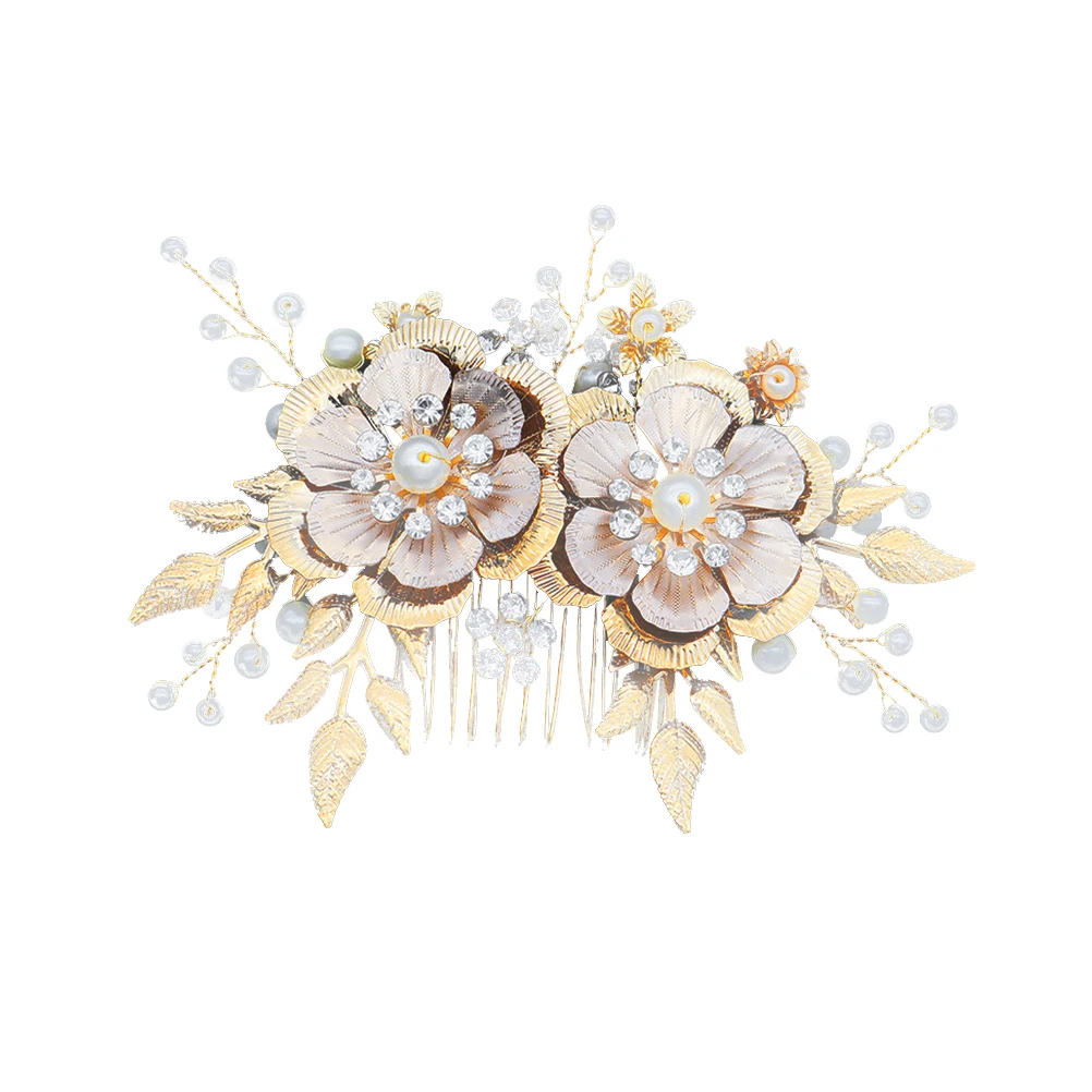 

Bridal Hair Comb Vintage Flower Design Wedding Headdress Beautiful Ornament