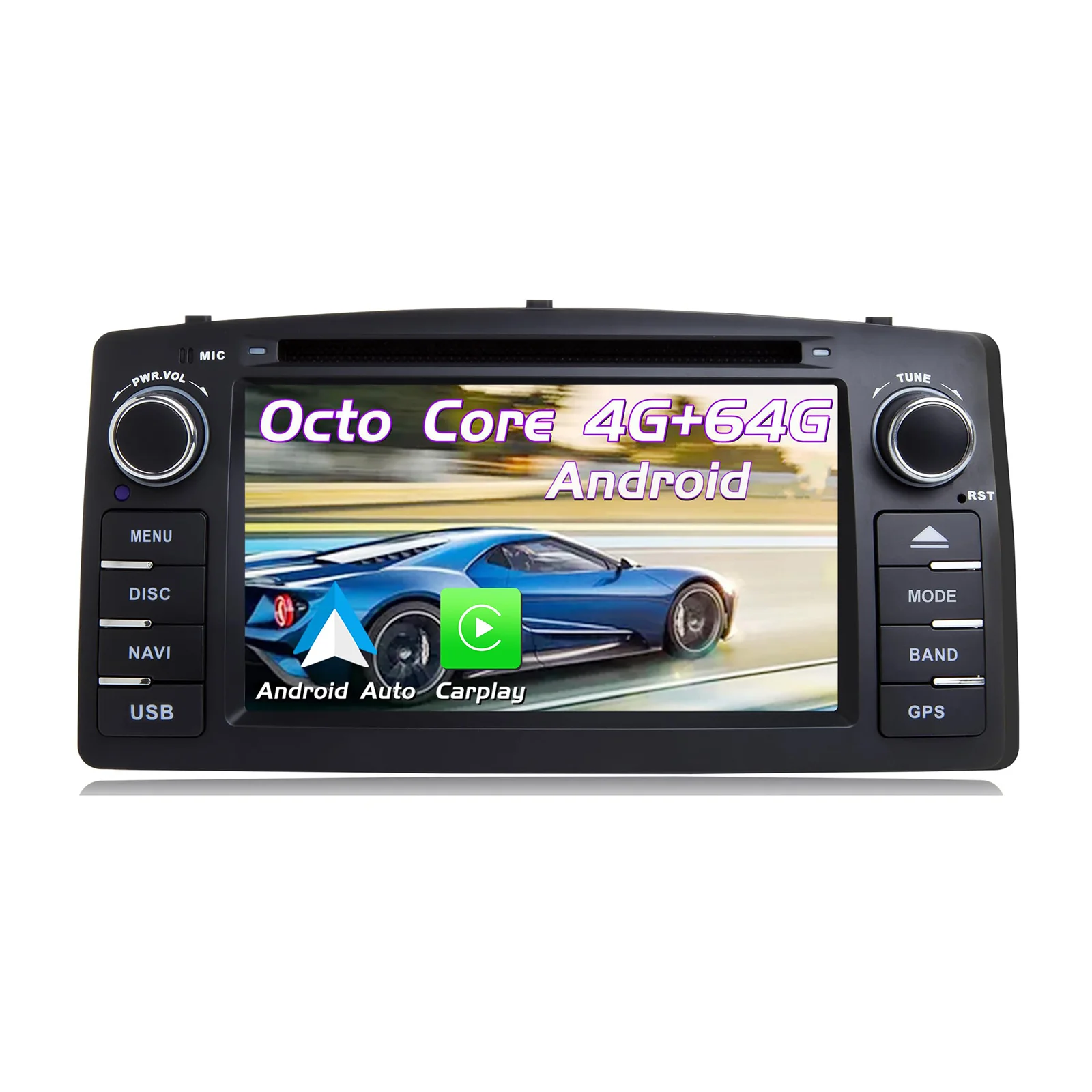 

Android Car radio for Toyota Corolla Altis E120 2000-2006 Carplay Android Auto 6.2’’ DVD player,GPS,4G,WiFi,FM Radio,64G