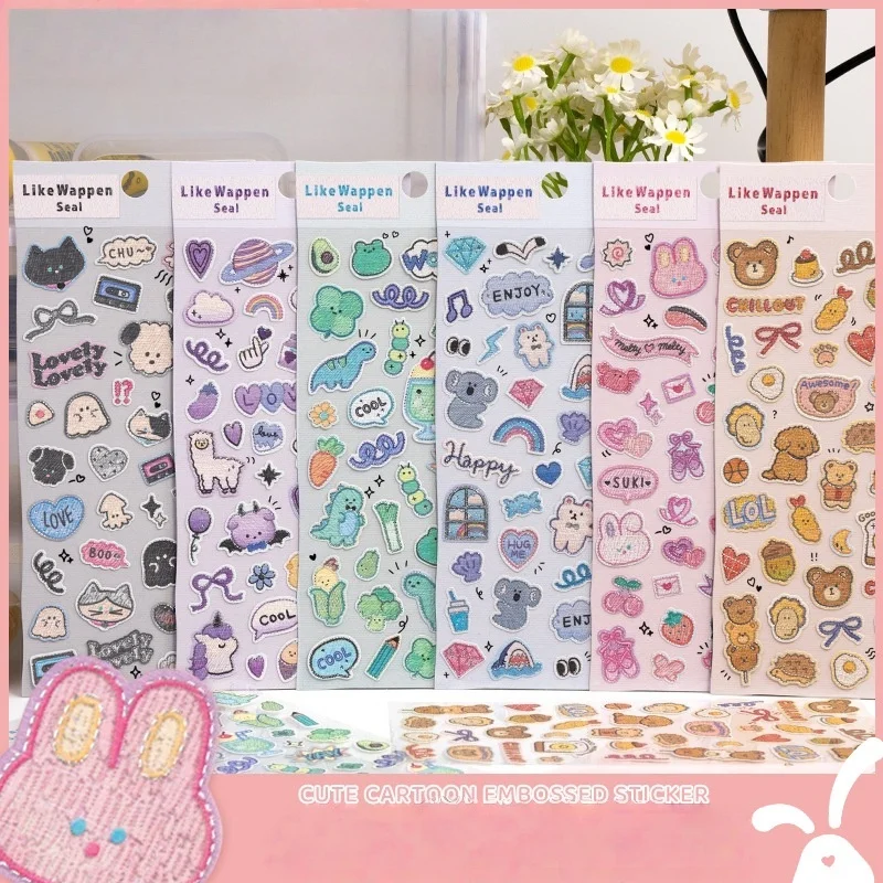 

1/6pcs Kawaii Mini Animals Cartoon 3D Puffy Stickers Cute Scrapbooking DIY Journal Stationery Sticker Deco Aesthetic Art Supplie