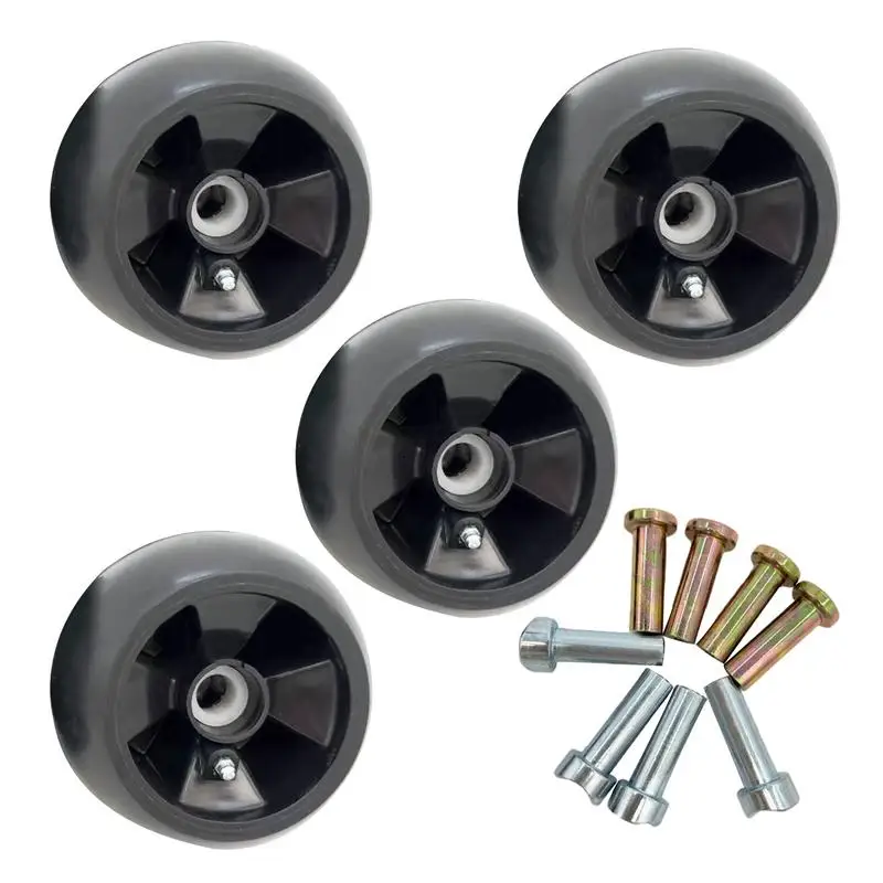 

Mower Deck Wheel Kit 4PCS Gauge Wheels Bracket Kit Lawn Mower Wheel Accessories Replacement Deck Wheels Kit With Bolts Nuts