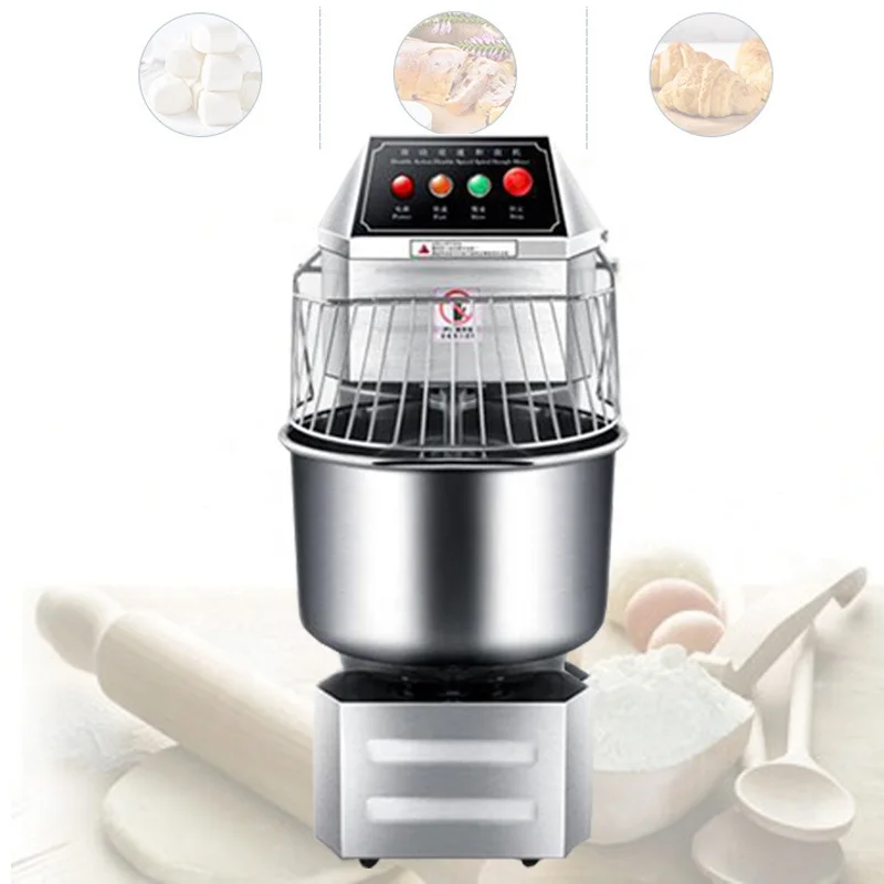 

Commercial Dough Kneader Double Speed Spiral Dough Mixer Flour Mixing Machine