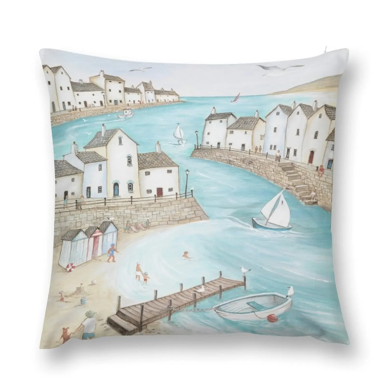 

Afternoon Harbour Throw Pillow Decorative Cushion Cover pillow cover christmas christmas pillowcases pillow