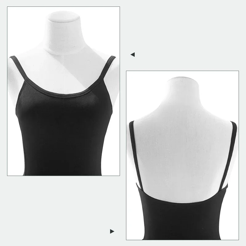 Ballet Dress For Women Girls Camisole Leotard Dress Adult Black Dance Costumes With Mesh Skirt Skate Swimwear