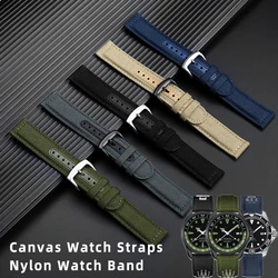 Canvas Watch Straps Nylon Watch Band 20mm 21mm 22mm Watchbands Suitable For Tissot Citizen iwc Rolex Water Ghost men and women