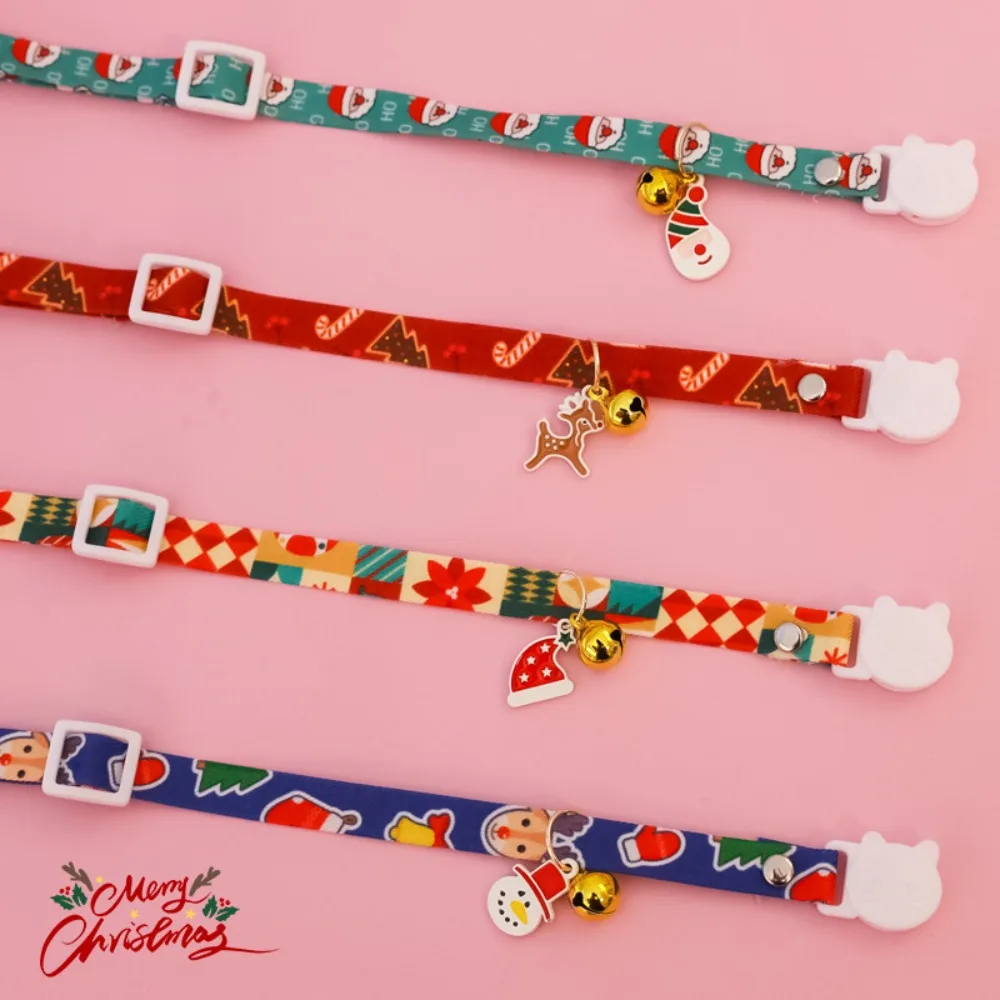 Рождественский-ошейник-для-кошек-с-принтом-и-колокольчиком-регулируемый-милый-ошейник-для-кошек-и-маленьких-собак-праздничный-аксессуар-подарок