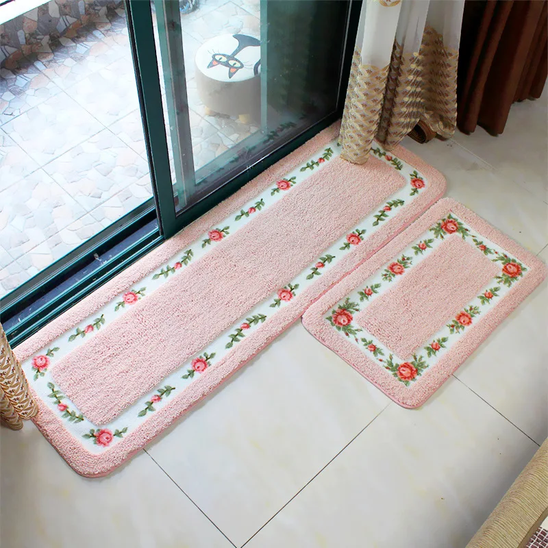 

Rustic Small Rug Batoom Mat Rectangular Floor Pad Anti-Slip Door Mat for Bedroom And Batoom Home Decorative Floor Mat