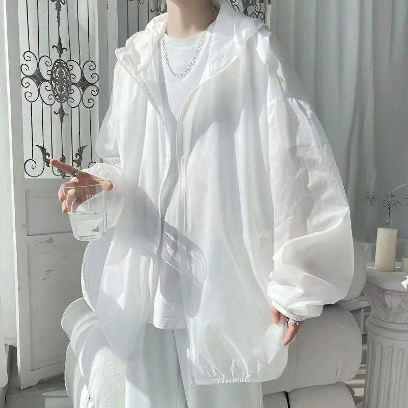 2026 New Summer Fashion Hong Kong Style Trend Ruffian Handsome Thin Loose Casual Simple Breathable Sun Protection Jacket