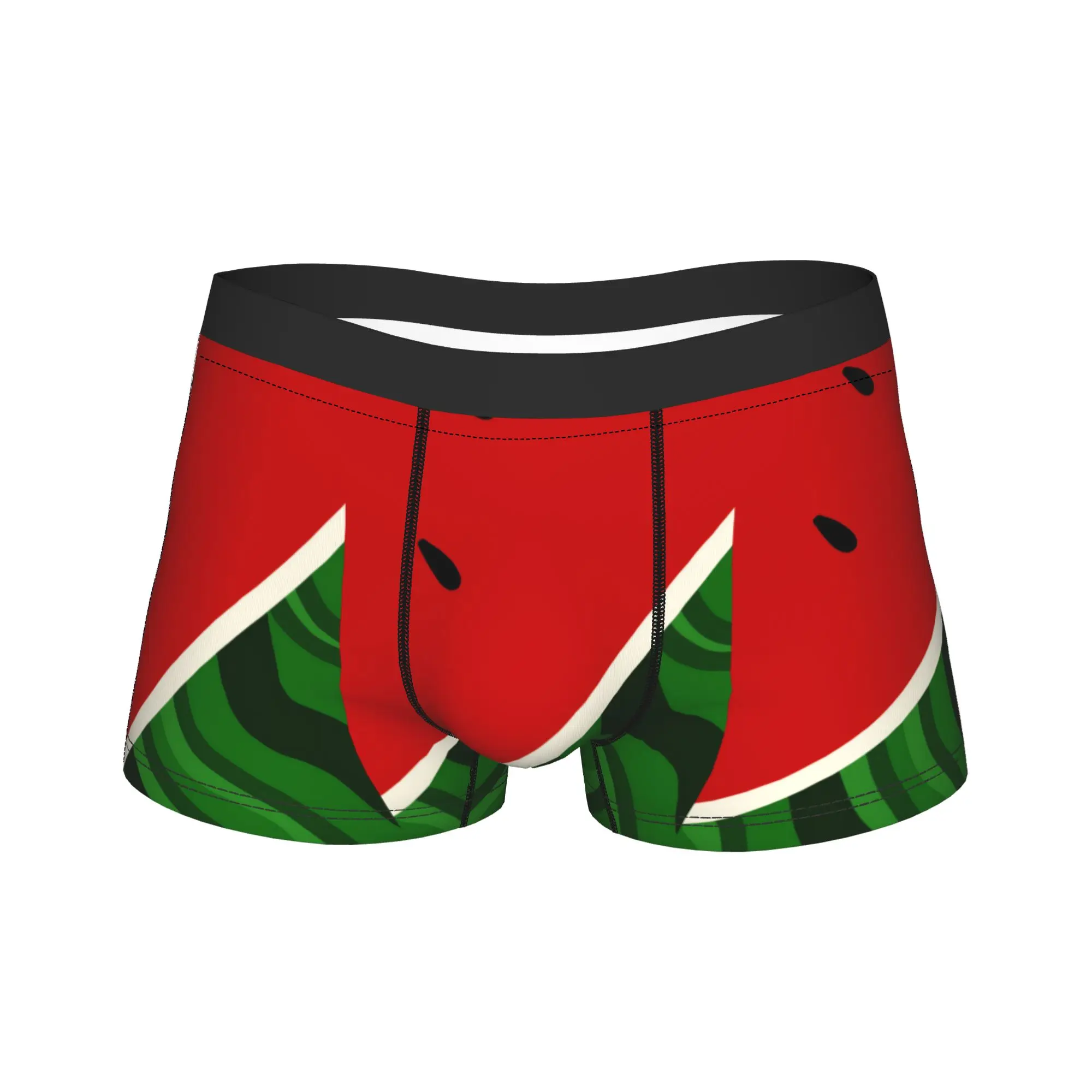 Watermelon Fruit Print Boxer Brief  Underwear Trenky Man Novelty Boxershorts Custom DIY Oversize Underpants