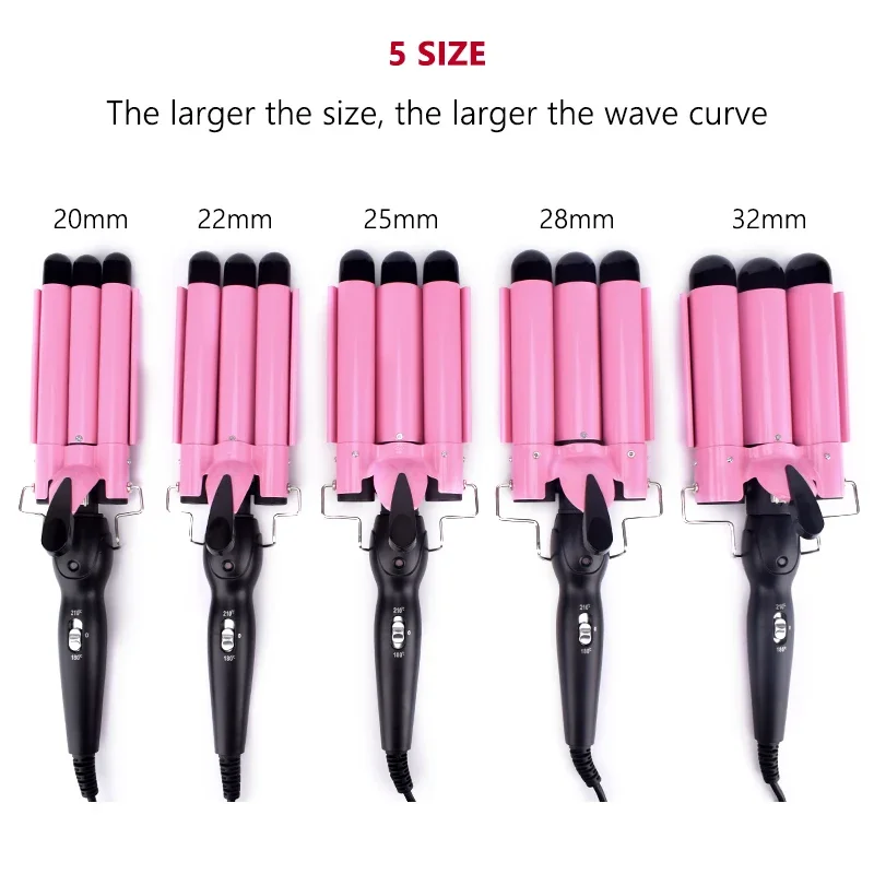 Professional Curling Iron Ceramic Triple Barrel Hair Curler Irons Hair Wave Waver Styling Tools Hair Styler Wand For Women