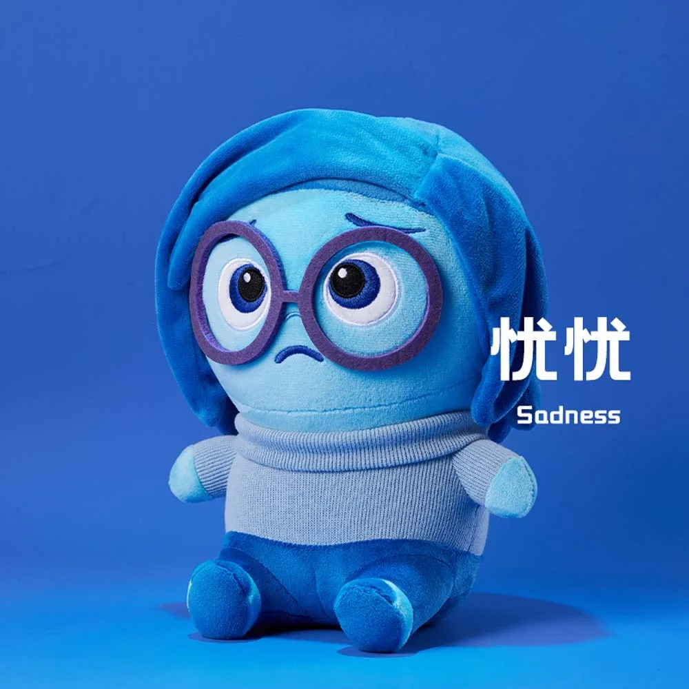 MINISO Disney Anime Inside Out Sadness Embarrassment Cartoon Kawaii Cute Soft Plush Doll Appease Toys Children Birthday Gift