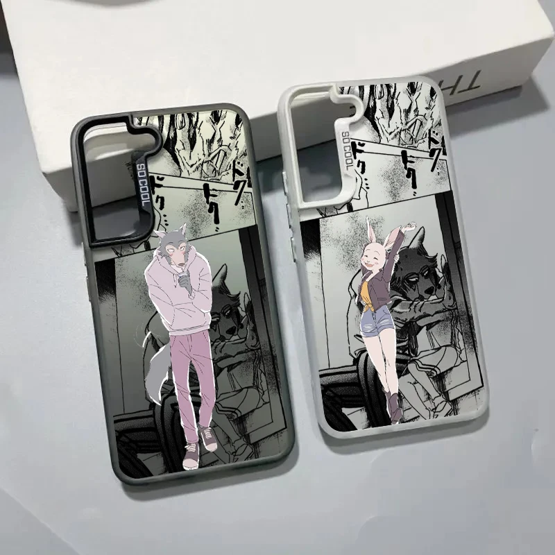 Beastars Legoshi Haru для Samsung Galaxy S24 23 22 21 20 Ultra Plus A55 A54 A05S матовый цветной серебристый чехол для телефона