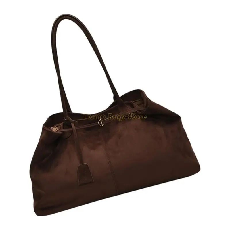 

X90D Стильная большая вместительная сумка Undrearm, мягкая замшевая текстура, легкая сумка на плечо, практичная офисная сумка