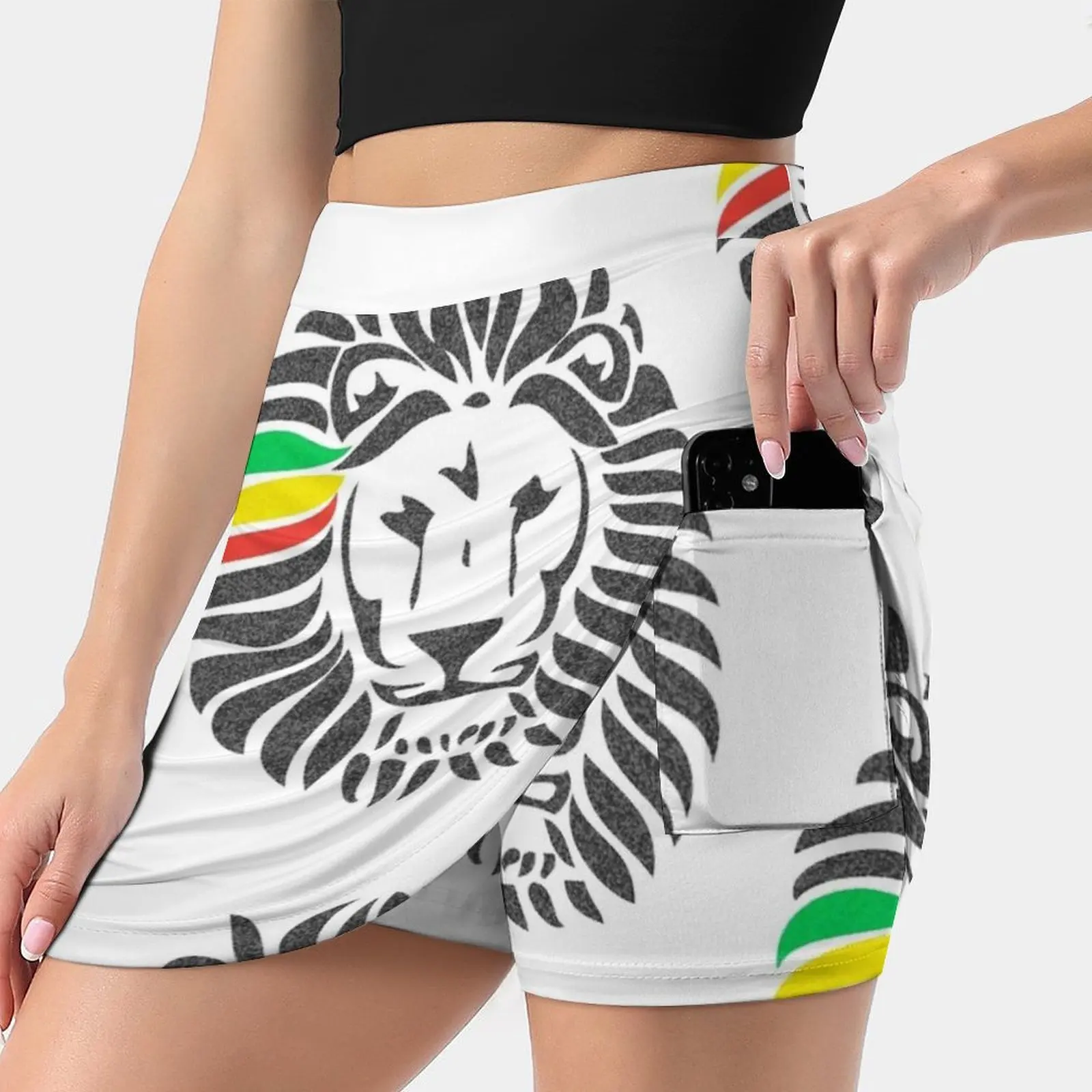 Lion Tuff Skirts Woman Fashion 2022 Pant Skirt Mini Skirts Office Short Skirt Lion Order Lion Order Rasta Rasta Lion Rasta Life