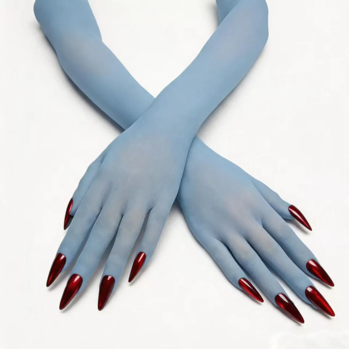 Ultradünne nahtlose Strumpfhandschuhe – 3D-Katzenaugen-Nagelabdeckungen – modische Fünf-Finger-Strumpfhandschuhe – dekorative Handschuhe – Detail 23