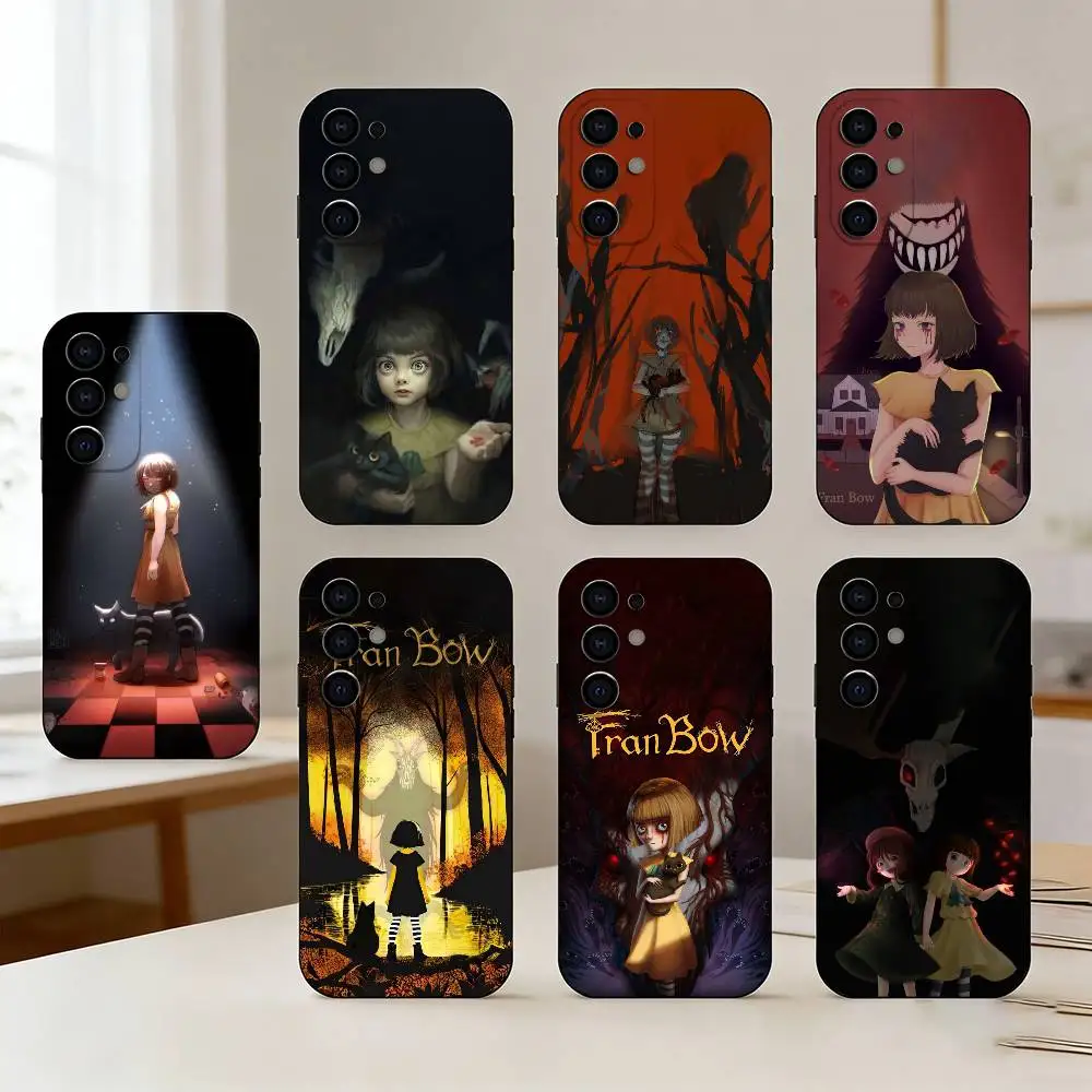 

Game F-Fran Bow Phone Case For Samsung S25,S24,S21,S22,S23,S30,Ultra,S20,Plus,Fe,Lite Black Shell